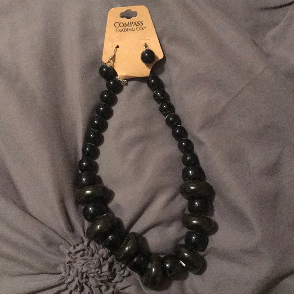 Black necklace.